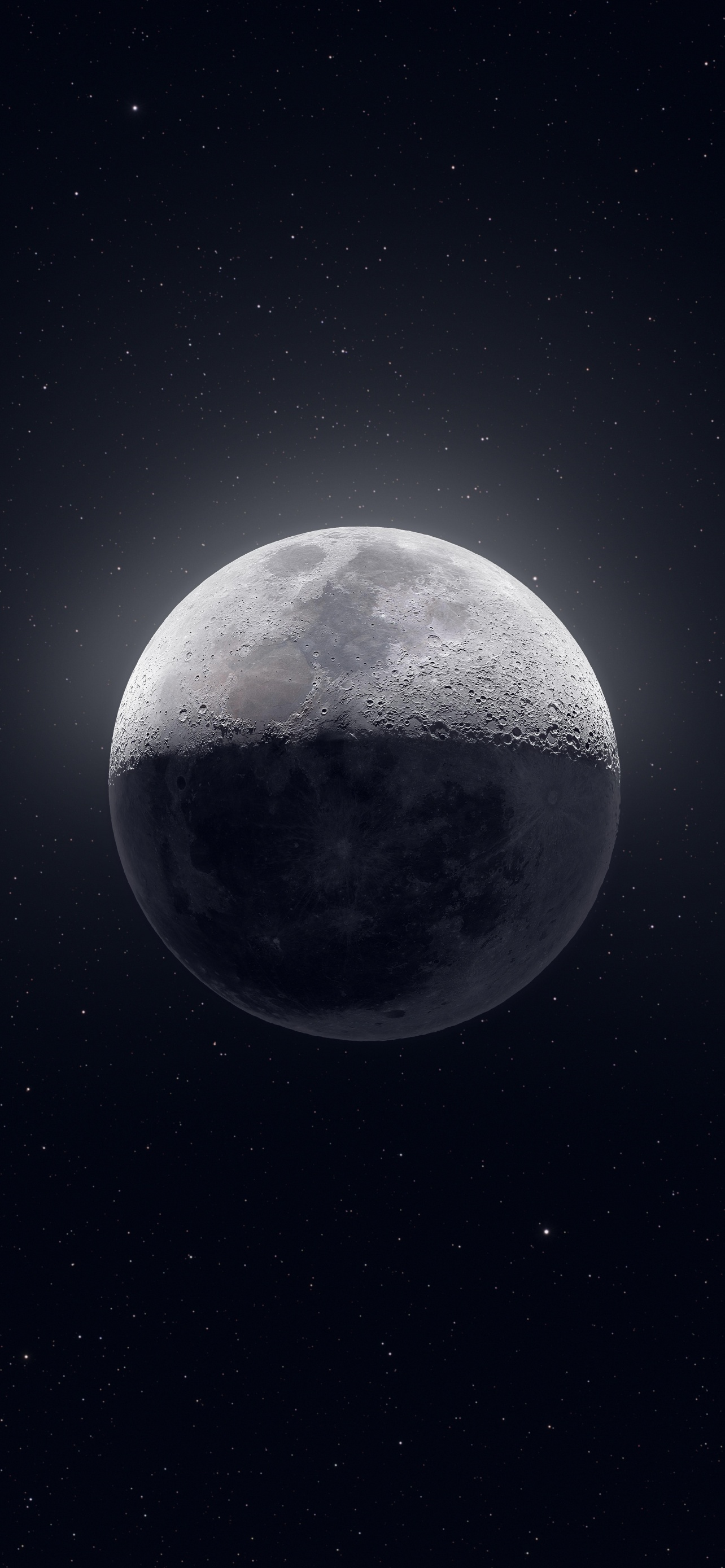 Moon Wallpaper 4K, Stars, Astrophotography, Dark background, 5K, 8K, Space