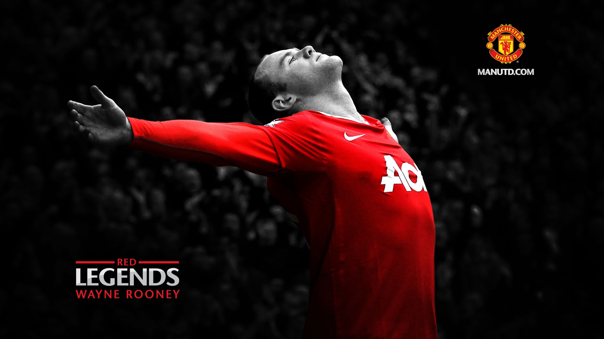 Rooney Red Legends Manchester United Wallpaper