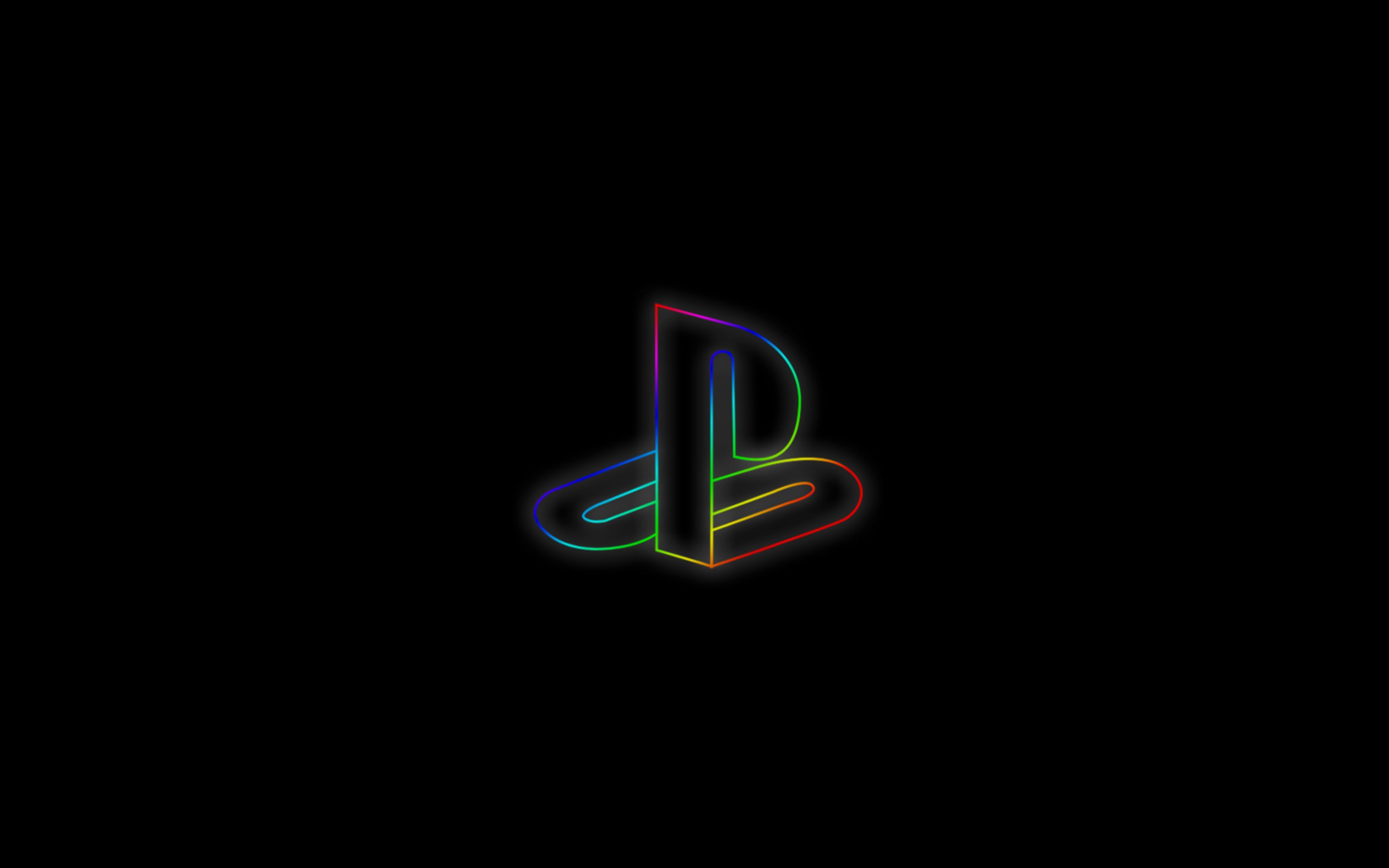Download wallpaper 4k, PlayStation neon logo, minimal, black background, creative, artwork, PlayStation minimalism, PlayStation logo, brands, PlayStation for desktop with resolution 3840x2400. High Quality HD picture wallpaper