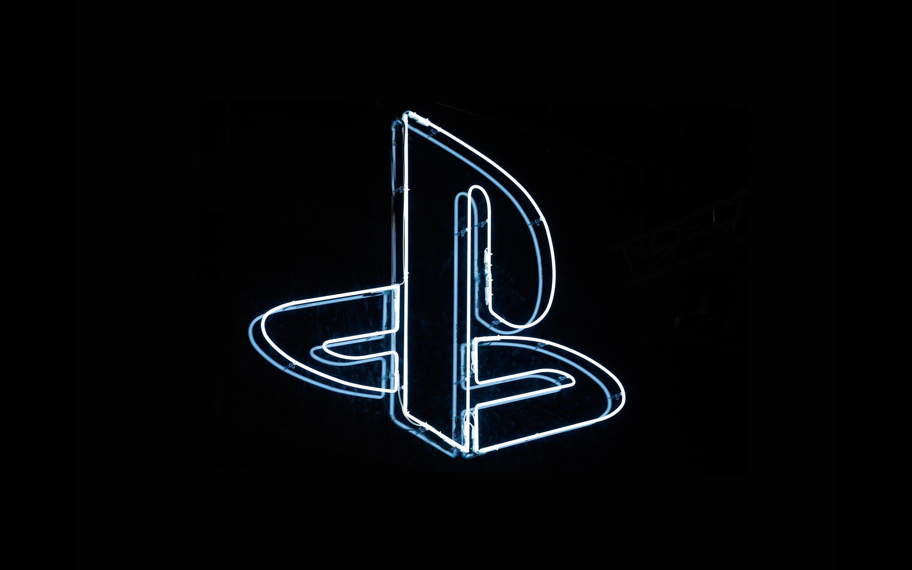 Download wallpaper PlayStation linear logo, 4k, minimal, black background, creative, artwork, PlayStation neon logo, PlayStation minimalism, brands, PlayStation logo, PlayStation for desktop with resolution 3840x2400. High Quality HD picture wallpaper