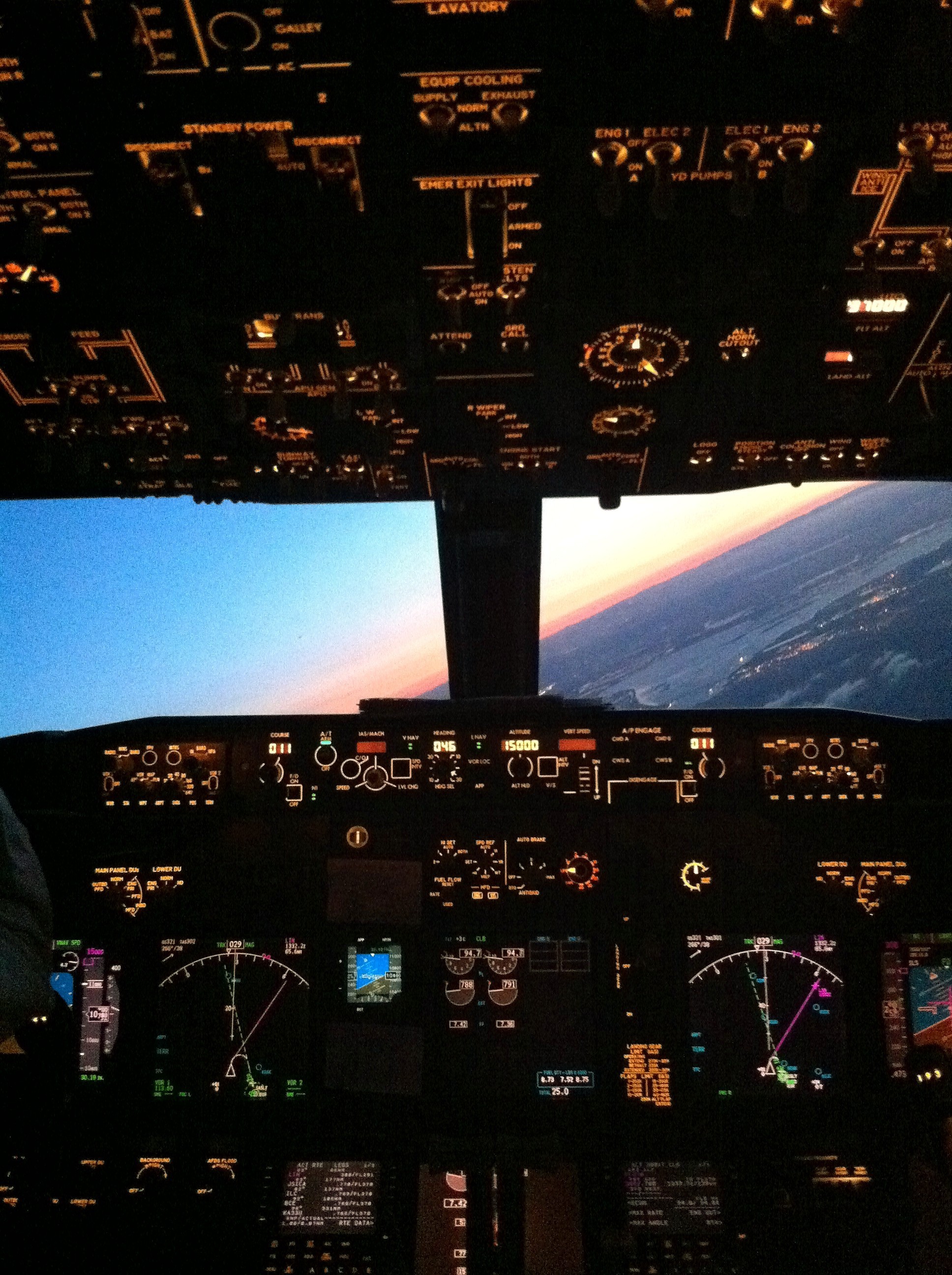 Cockpit Sunrise Data Src Aviation Wallpaper IPhone