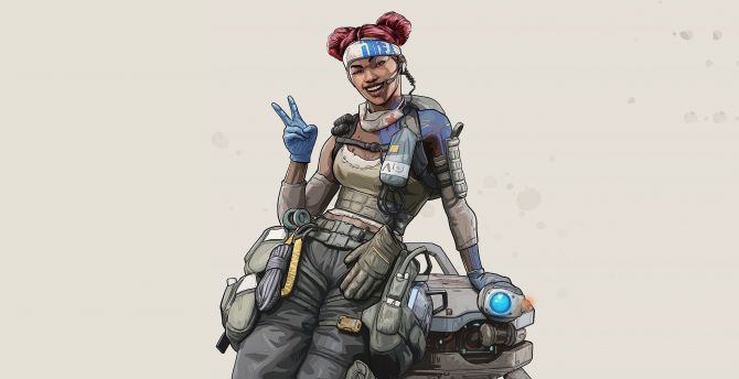 Lifeline, smile, girl, apex legends wallpaper, HD image, picture, background, a3faf1
