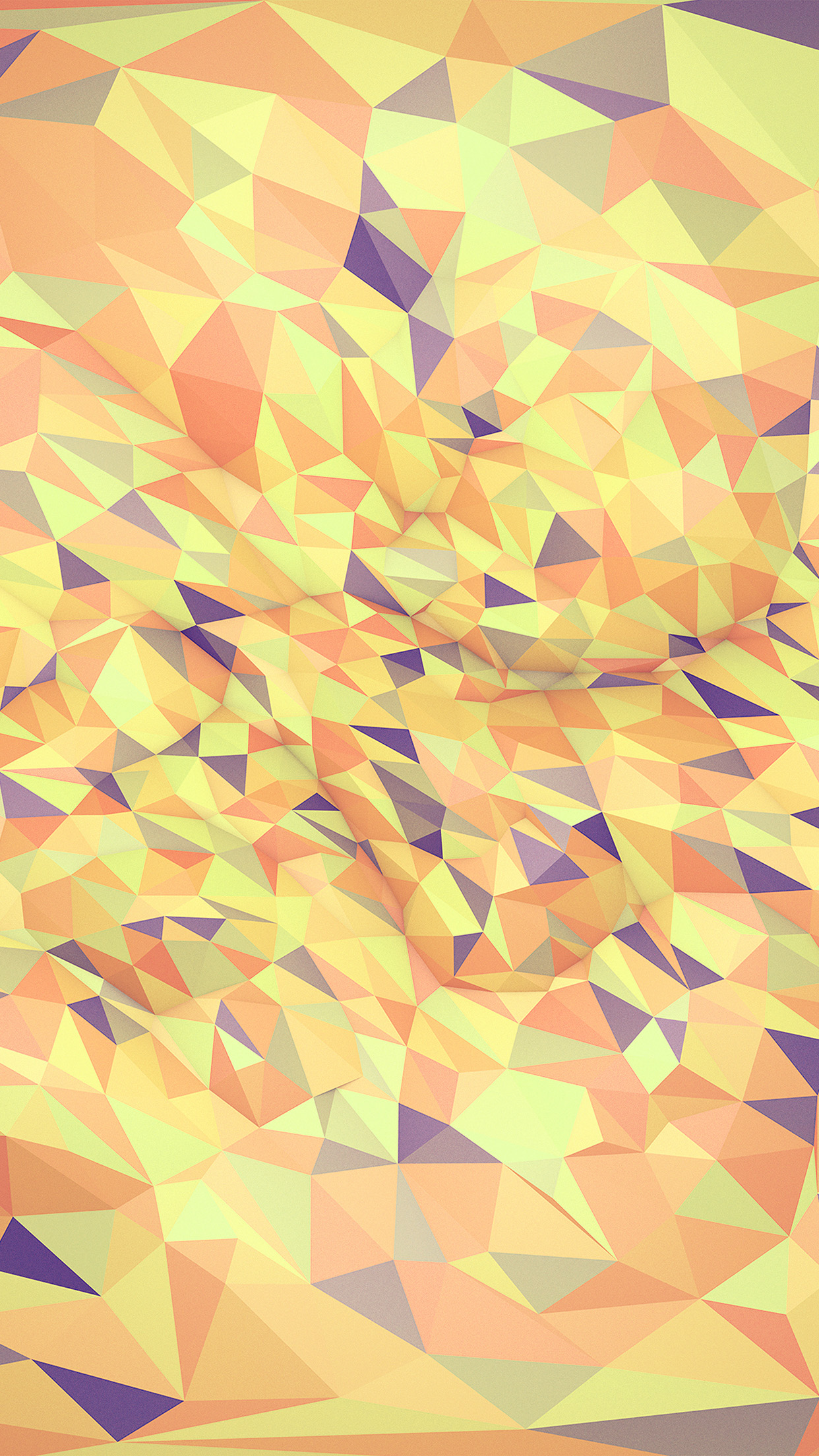 iPhone X wallpaper. metaphysics hampus olsson art orange yellow polygon pattern