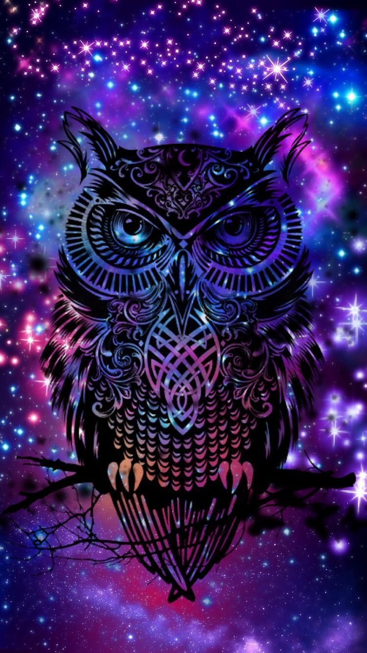 Galaxy Owl Wallpaper