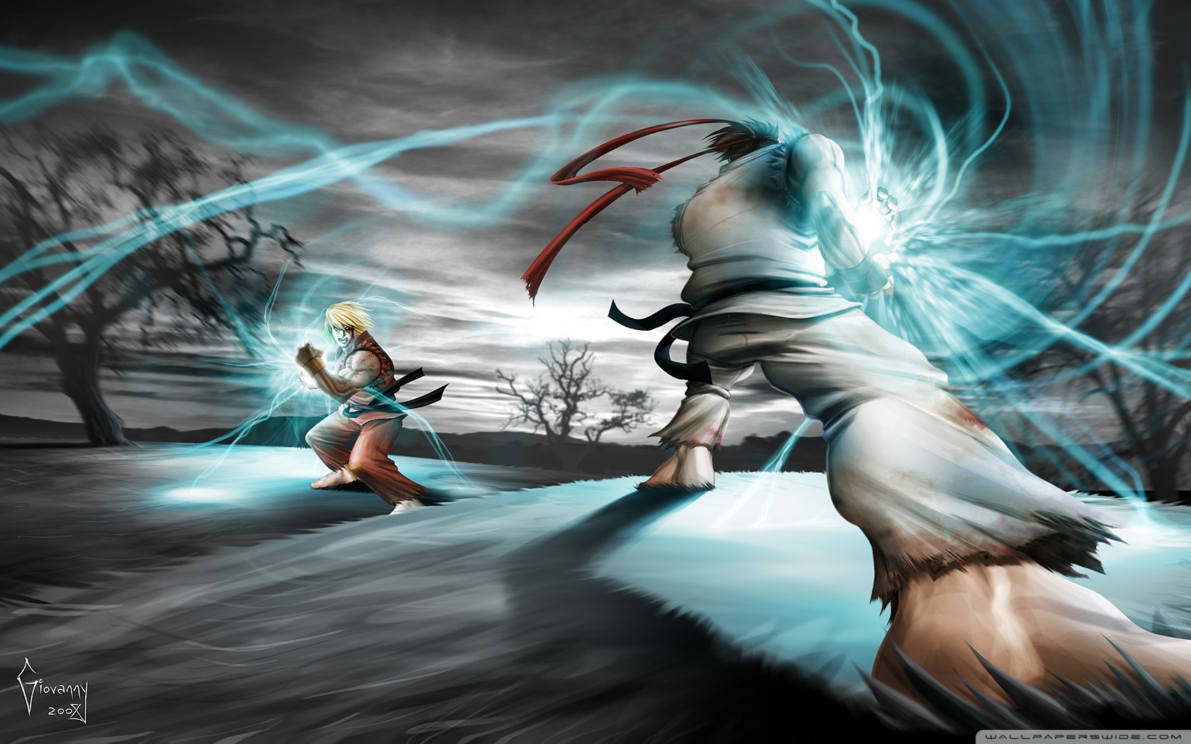 Street Fighter Ryu vs Ken Ultra HD Desktop Background Wallpaper for 4K UHD TV, Widescreen & UltraWide Desktop & Laptop, Tablet