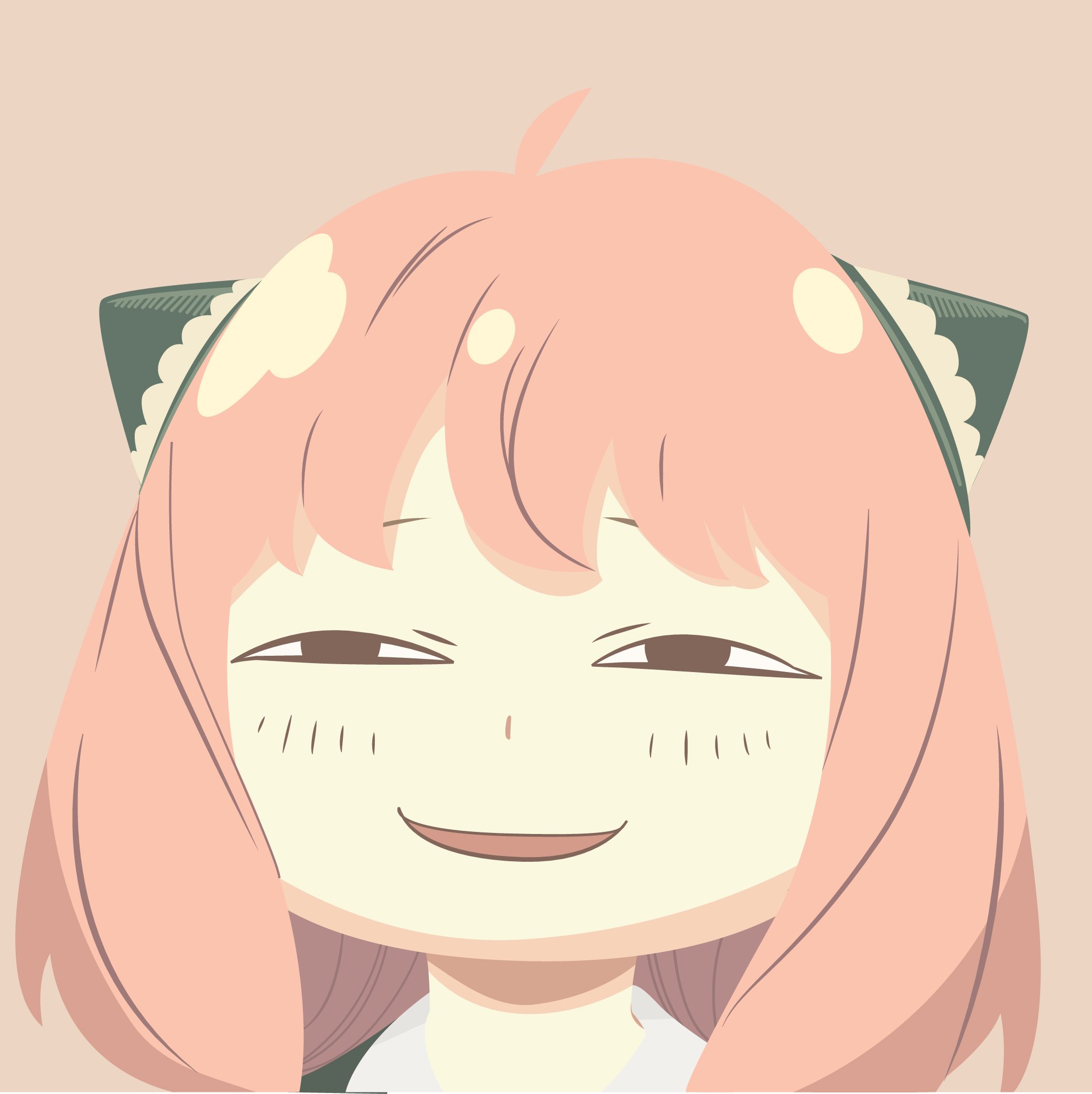 Tsunami45chan [Commission Open] på Twitter: Vector art of Anya's smug face from Spy X Family, the manga is very fun to read