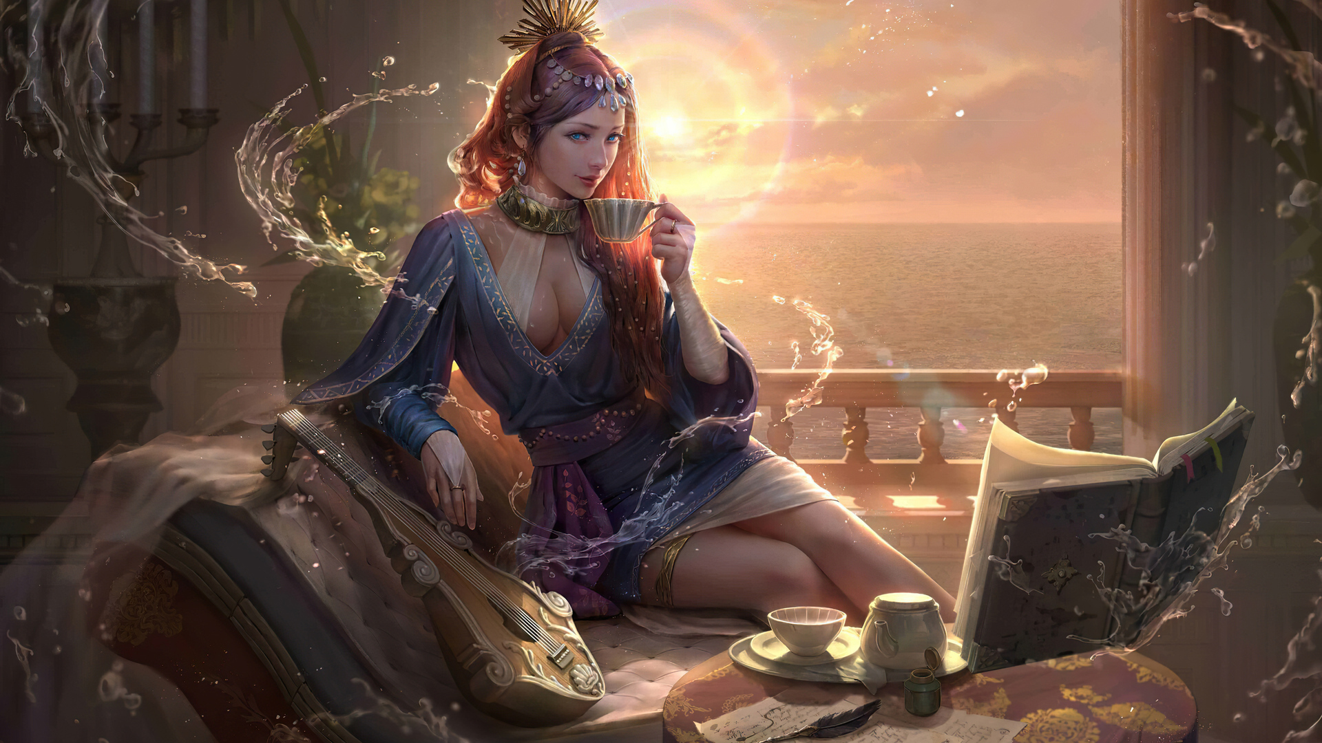 Queen Morning Coffee Fantasy 4k Laptop Full HD 1080P HD 4k Wallpaper, Image, Background, Photo and Picture