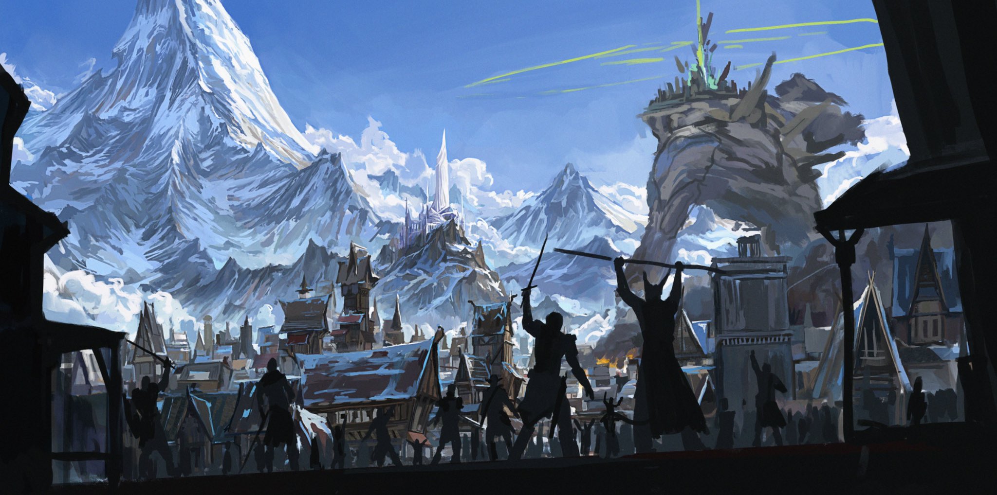 Kent Davis's some art of the Fall of Vecna I contributed to the #LookHowFarWeveCome tribute video! (Go check it out!) Congrats to #CriticalRole on their 5 year anniversary!! And