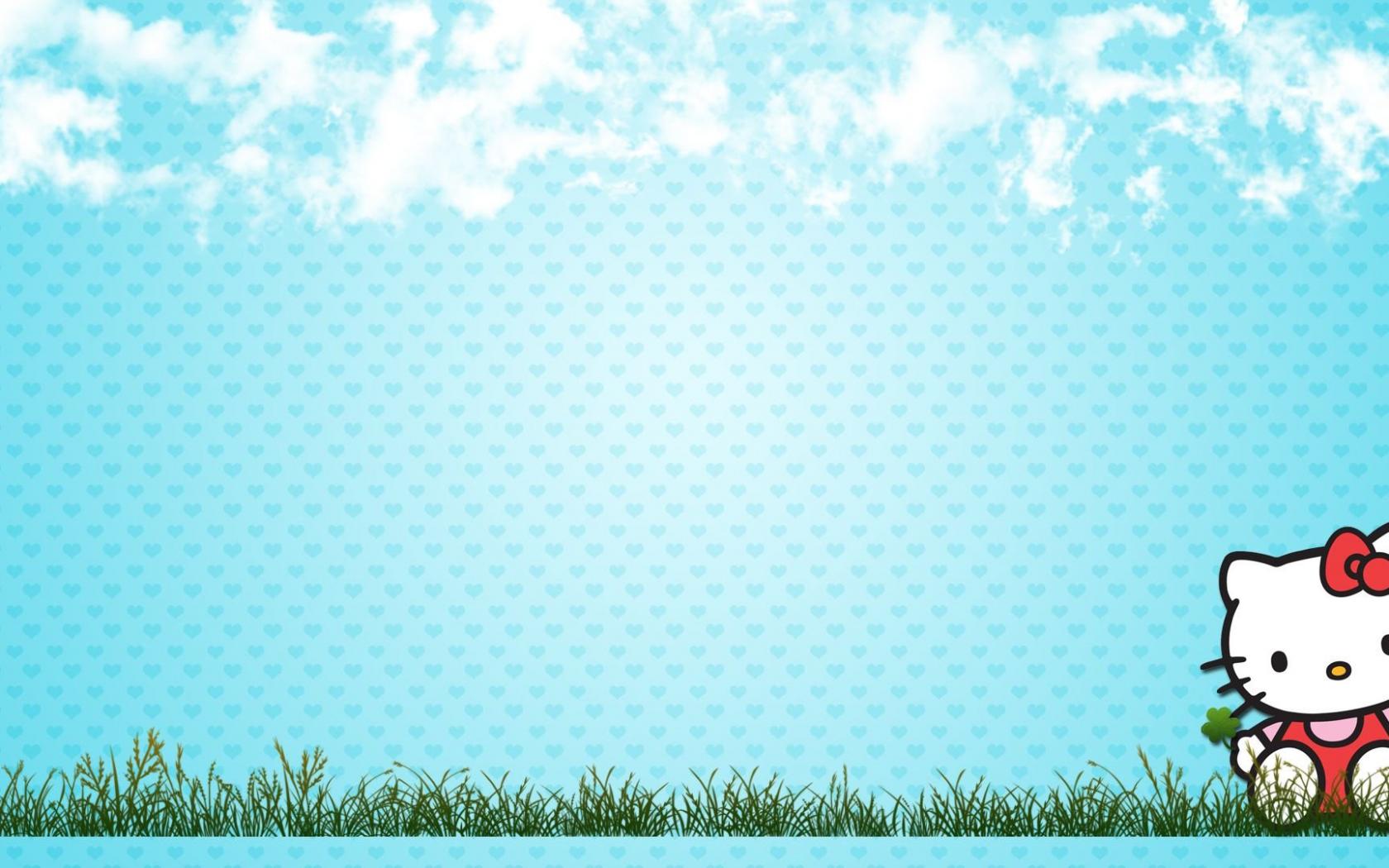 Hello Kitty Summer Wallpaper Desktop with Blue Sky Background Wallpaper. Wallpaper Download. High Resolution Wallpaper