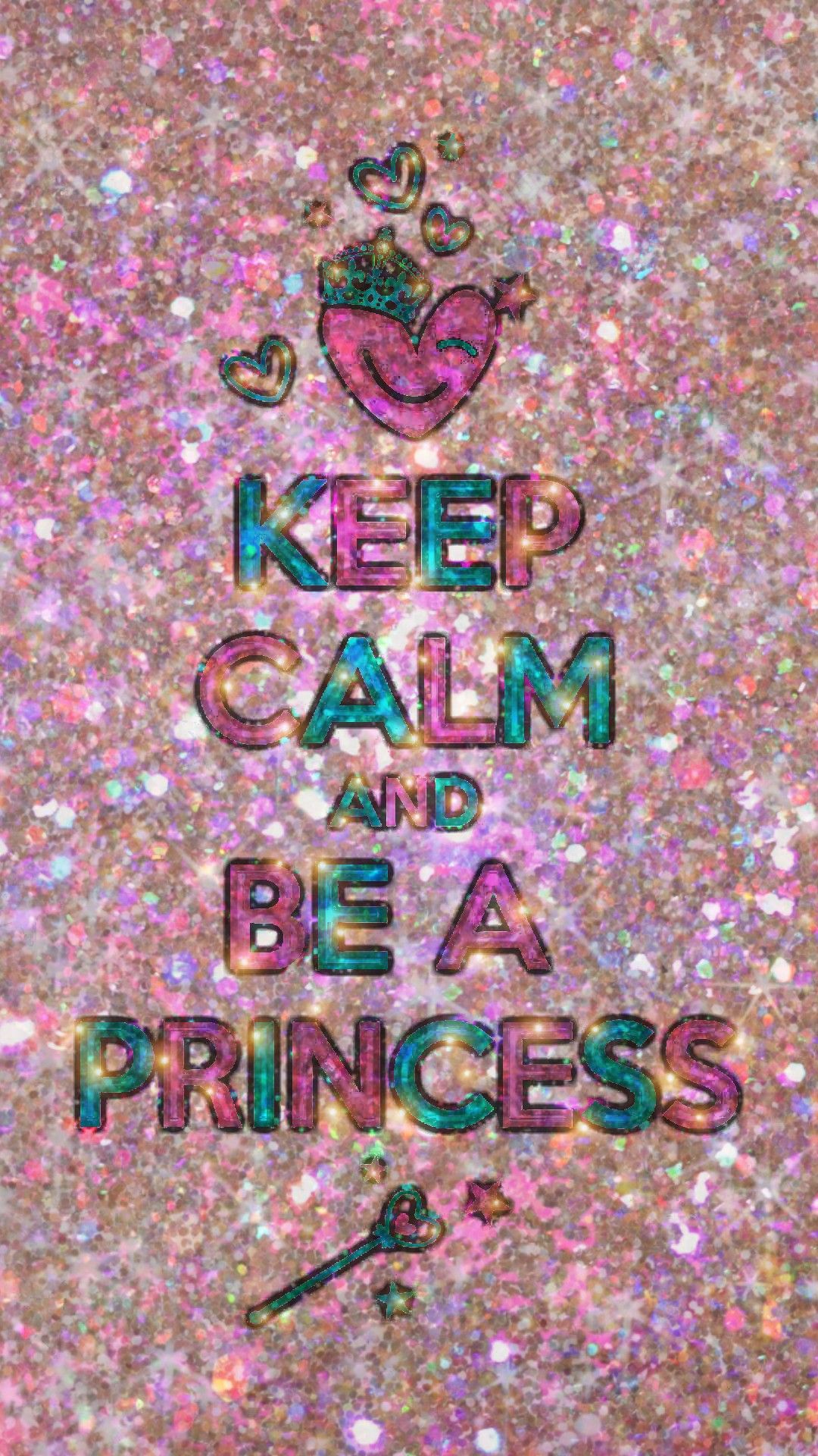 Keep Calm and Be A Princess, made by me #pink #girly #glitter #sparkles # wallpaper #background. Glitter wallpaper, Glitter phone wallpaper, Background picture
