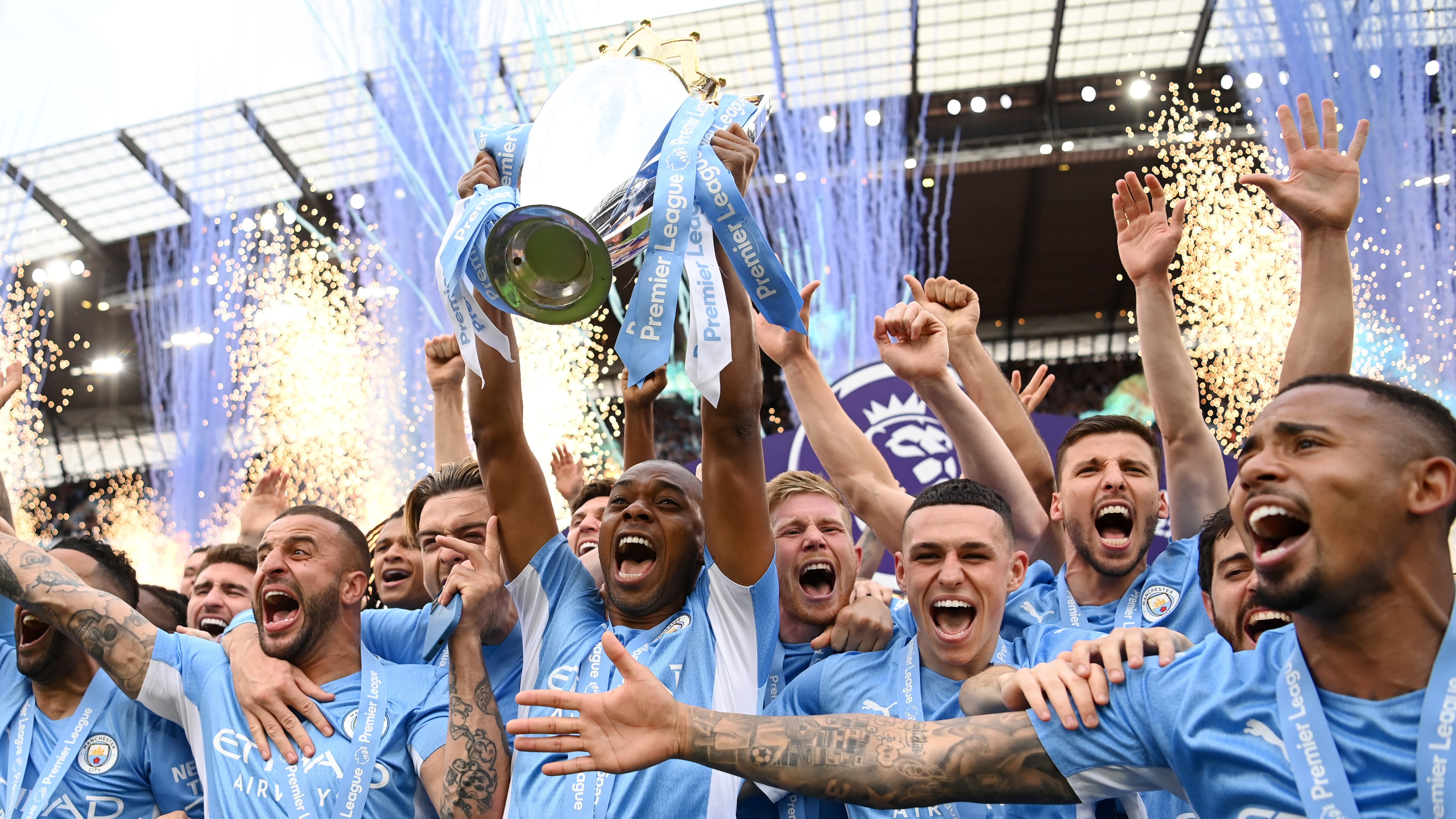 Taking a look at Manchester City's Premier League triumph in image