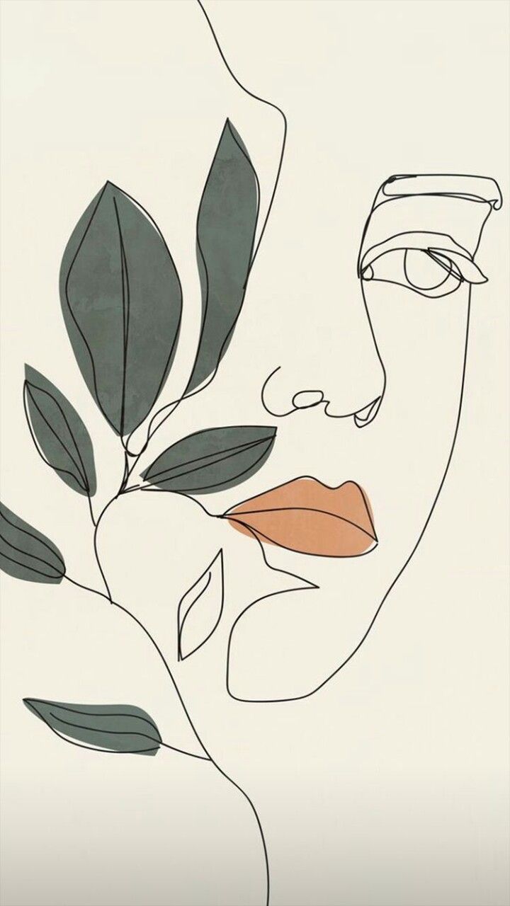 Wallpaper. Dessin de visages, Peinture minimaliste, Dessin abstrait