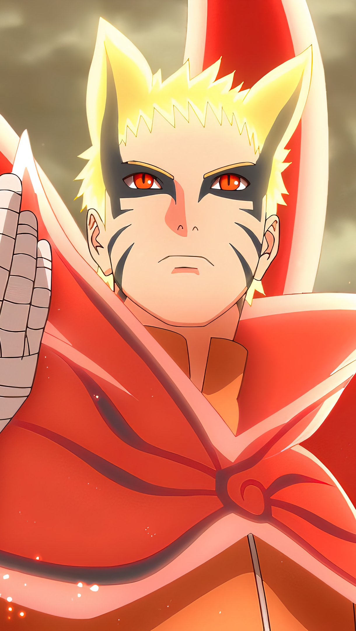 Naruto Uzumaki hand up Baryon Mode Anime Wallpaper 4k Ultra HD