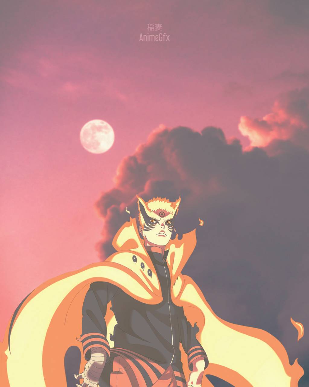 Naruto Baryon Mode Art 4K Phone iPhone Wallpaper #2260c