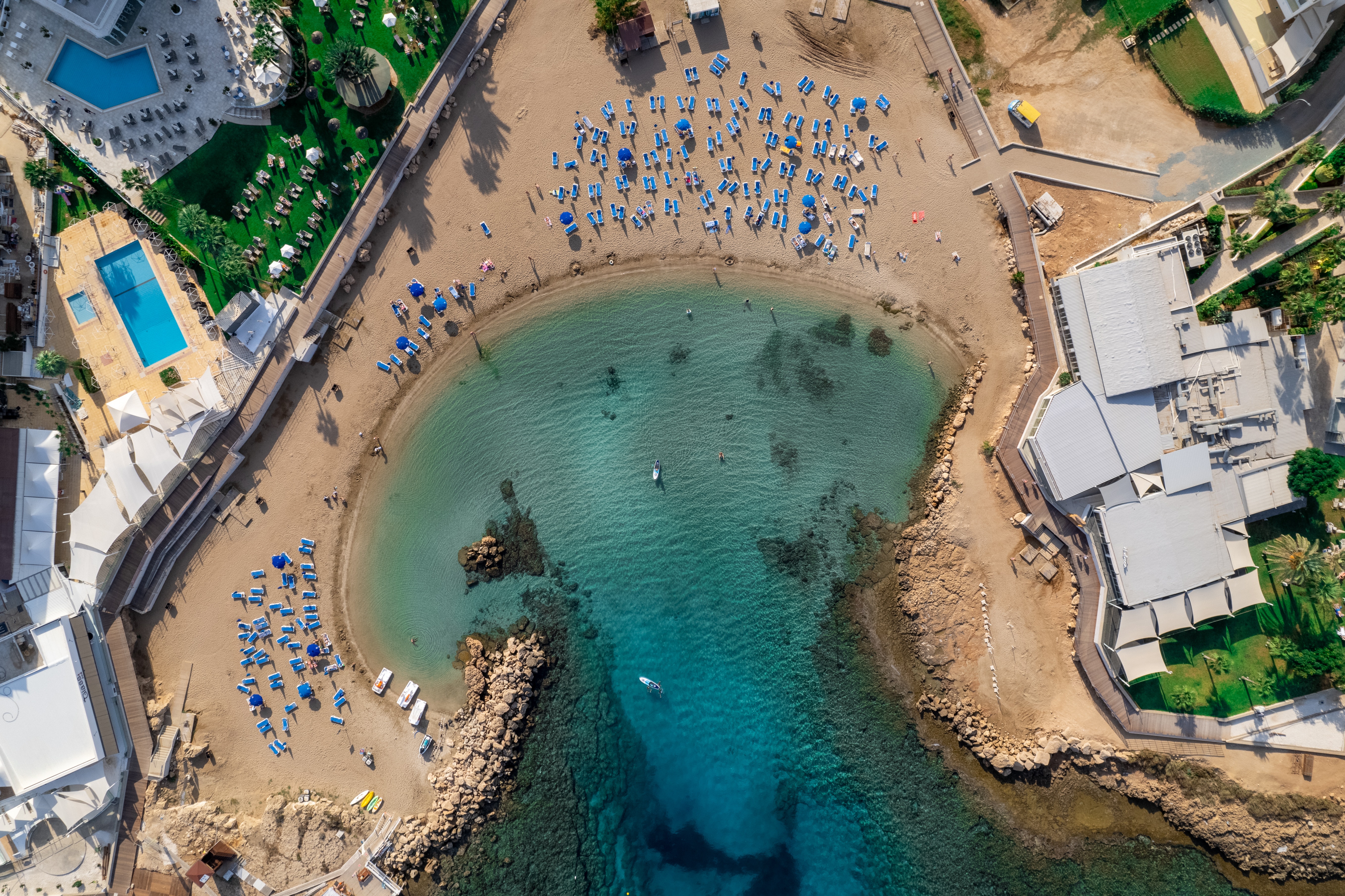 Aerial view of Sundy Beach in Summer · Free