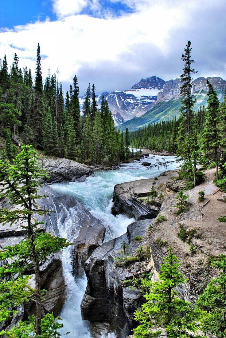 Mistaya Canyon on the Icefields Parkway near Alberta, Canada. Beautiful nature, Beautiful places nature, Beautiful landscapes