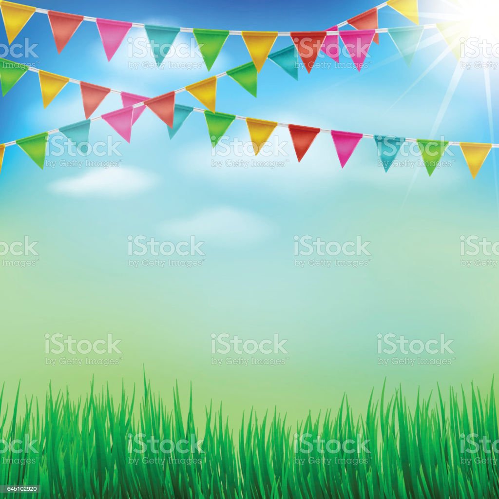 Spring And Summer Garden Party Background Stock Illustration Image Now