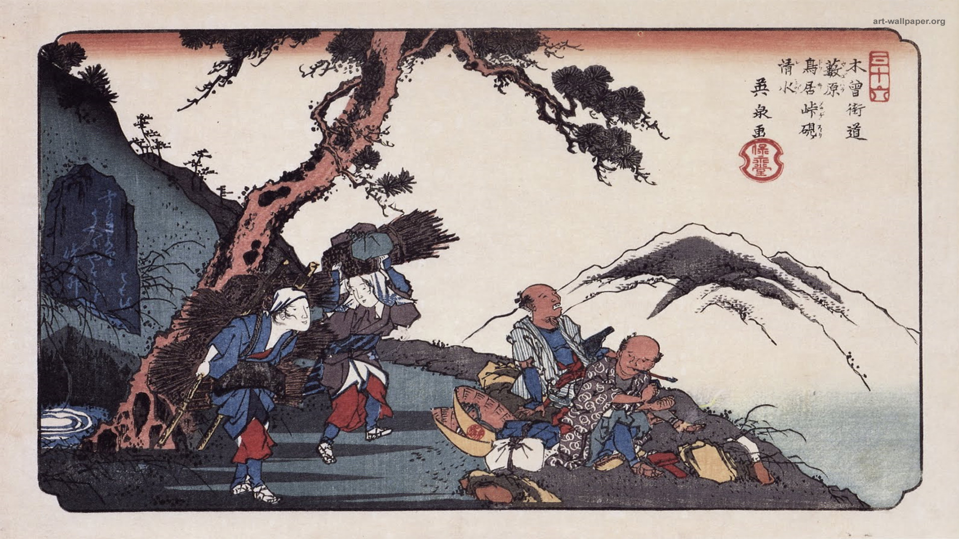 Japanese Woodblock Wallpaper