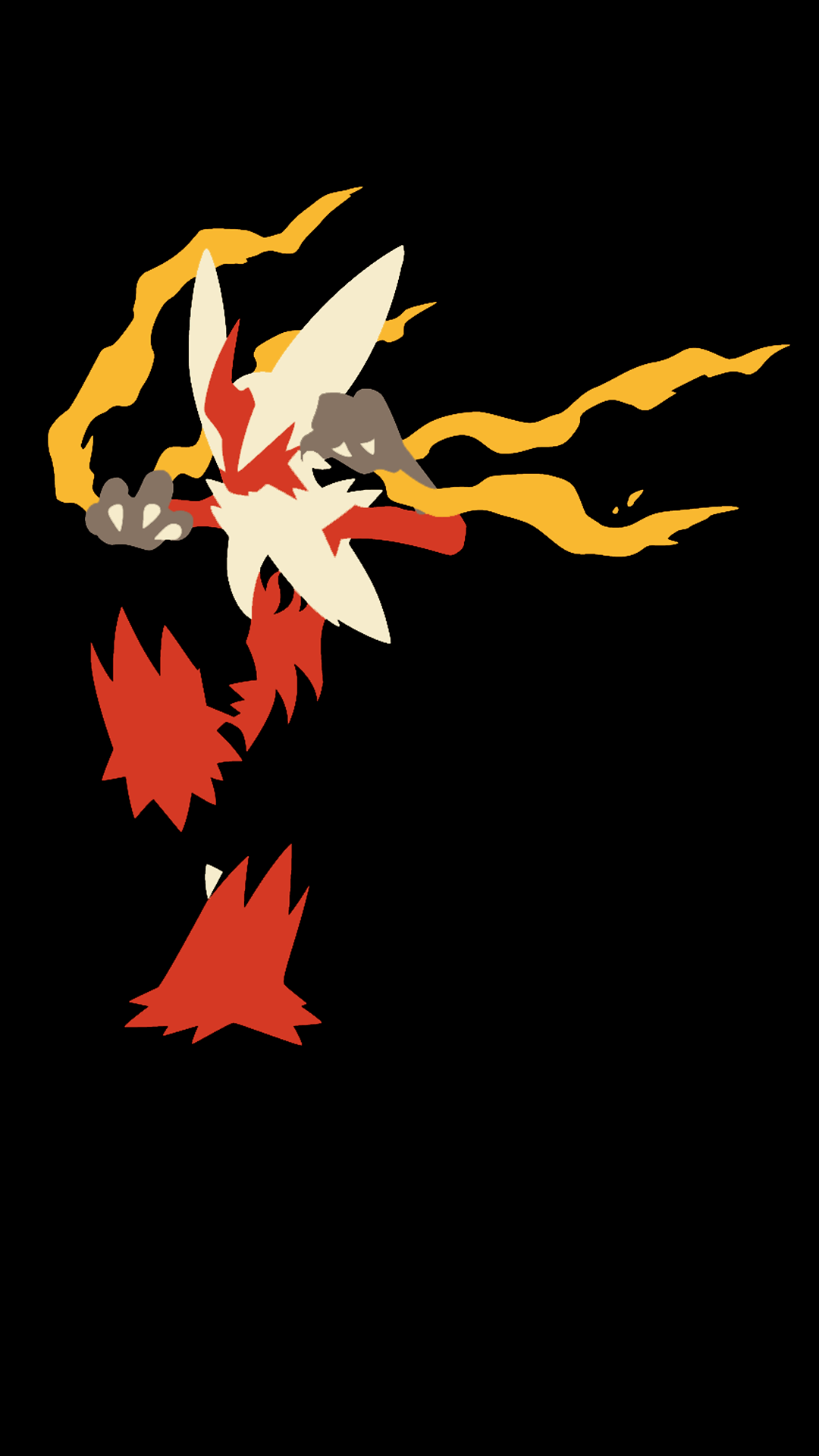 This Minimalist Blaziken Wallpaper I Made. [1080x1920]. Pokémon desenho, Pokemon, Desenho