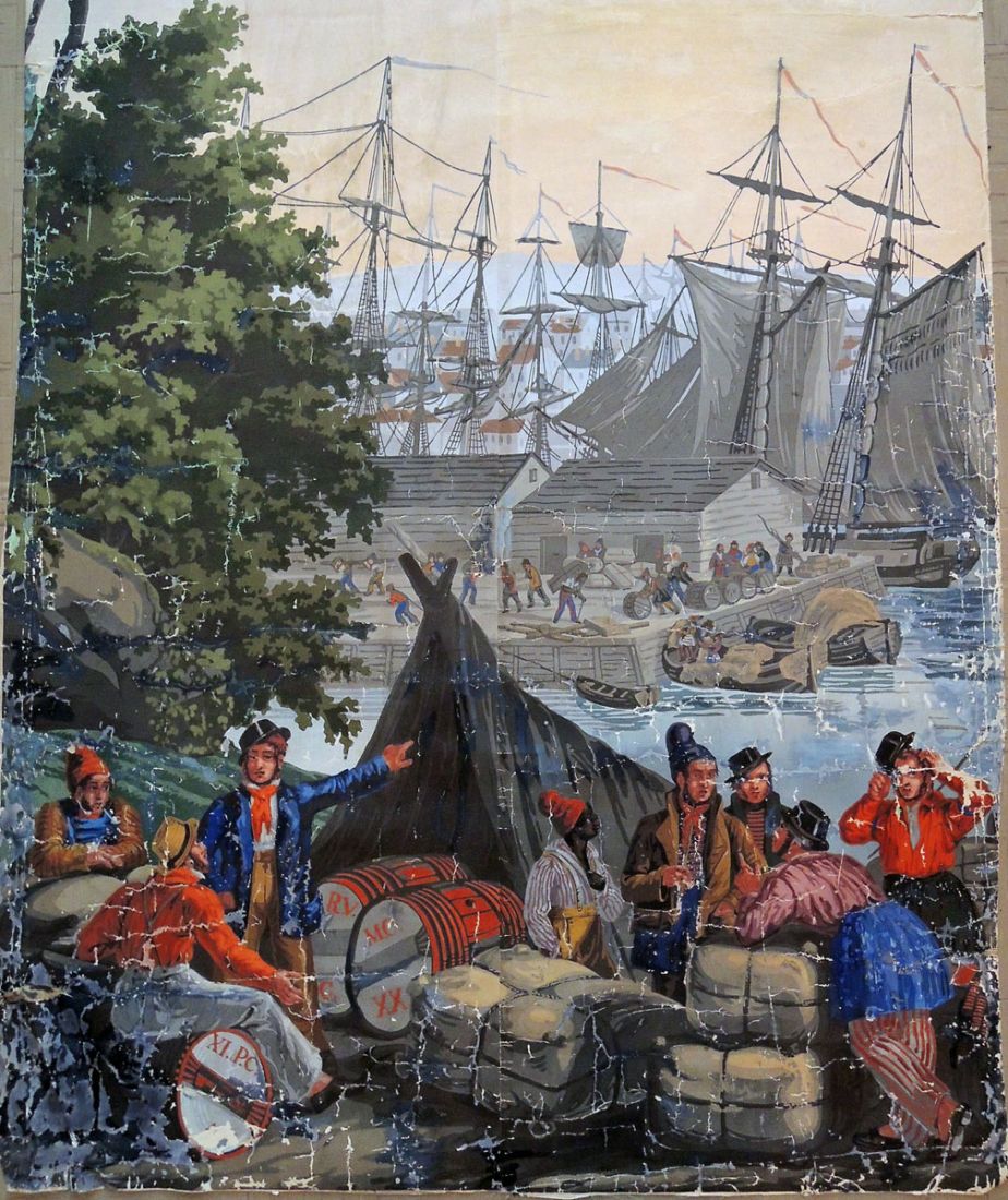 19th Century Woodblock Printed Wallpaper