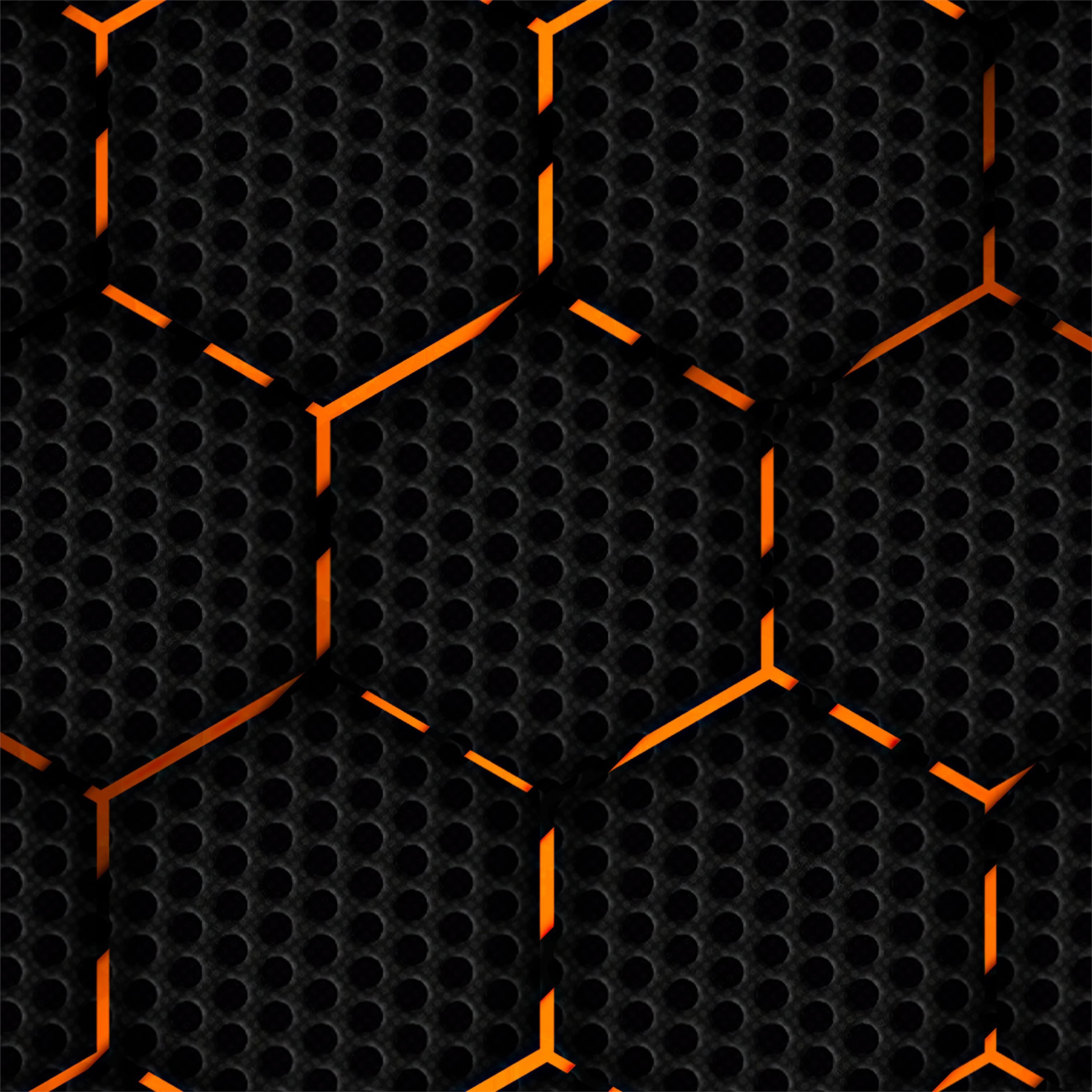 polygon orange abstract 4k iPad Air Wallpaper Free Download