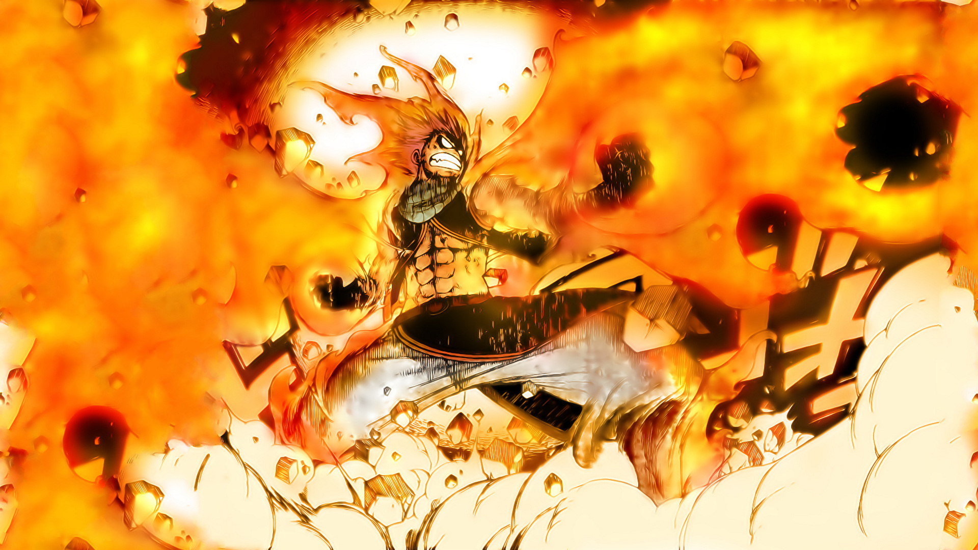 Wallpaper Of Огненный Natsu Dragneel Из Fairy Tail Tail Dragon Cry