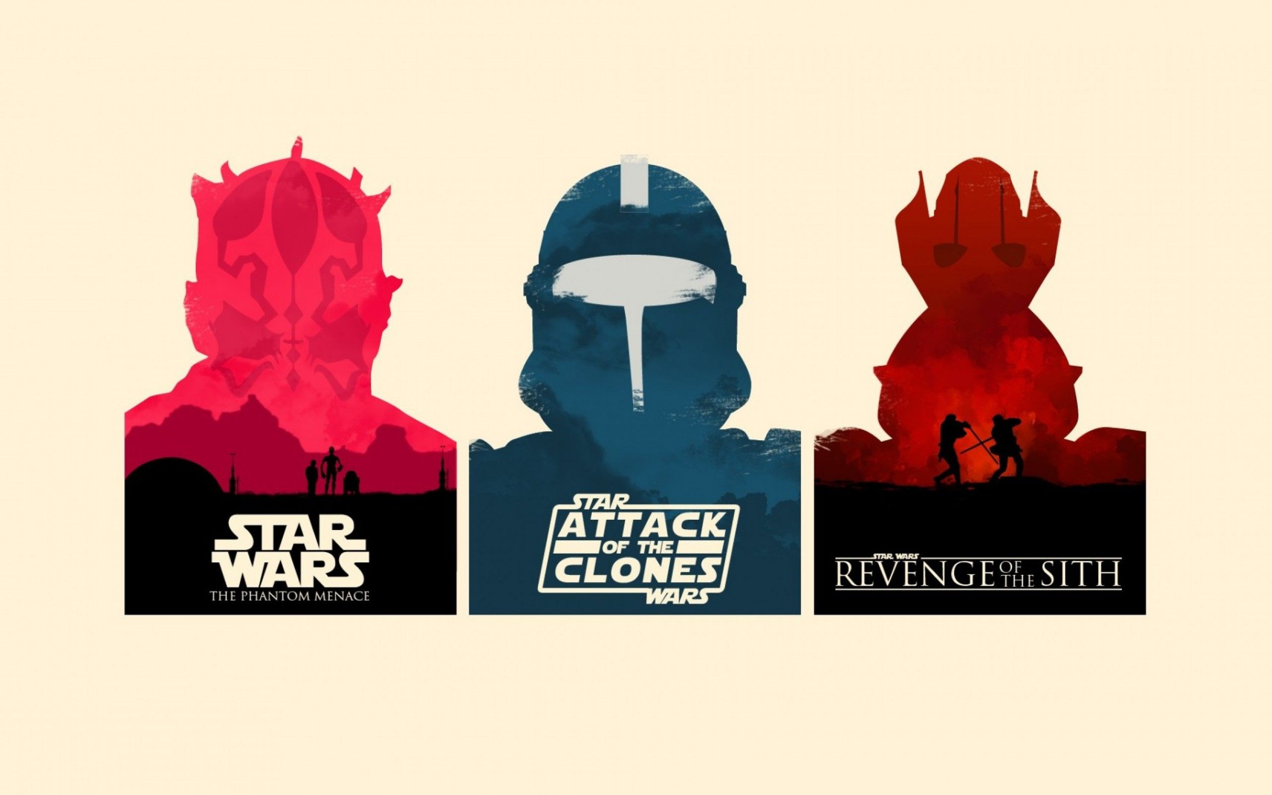 The Phantom Menace, The Clone Wars, Revenge of the Sith. Star wars wallpaper, Star wars image, Star wars poster