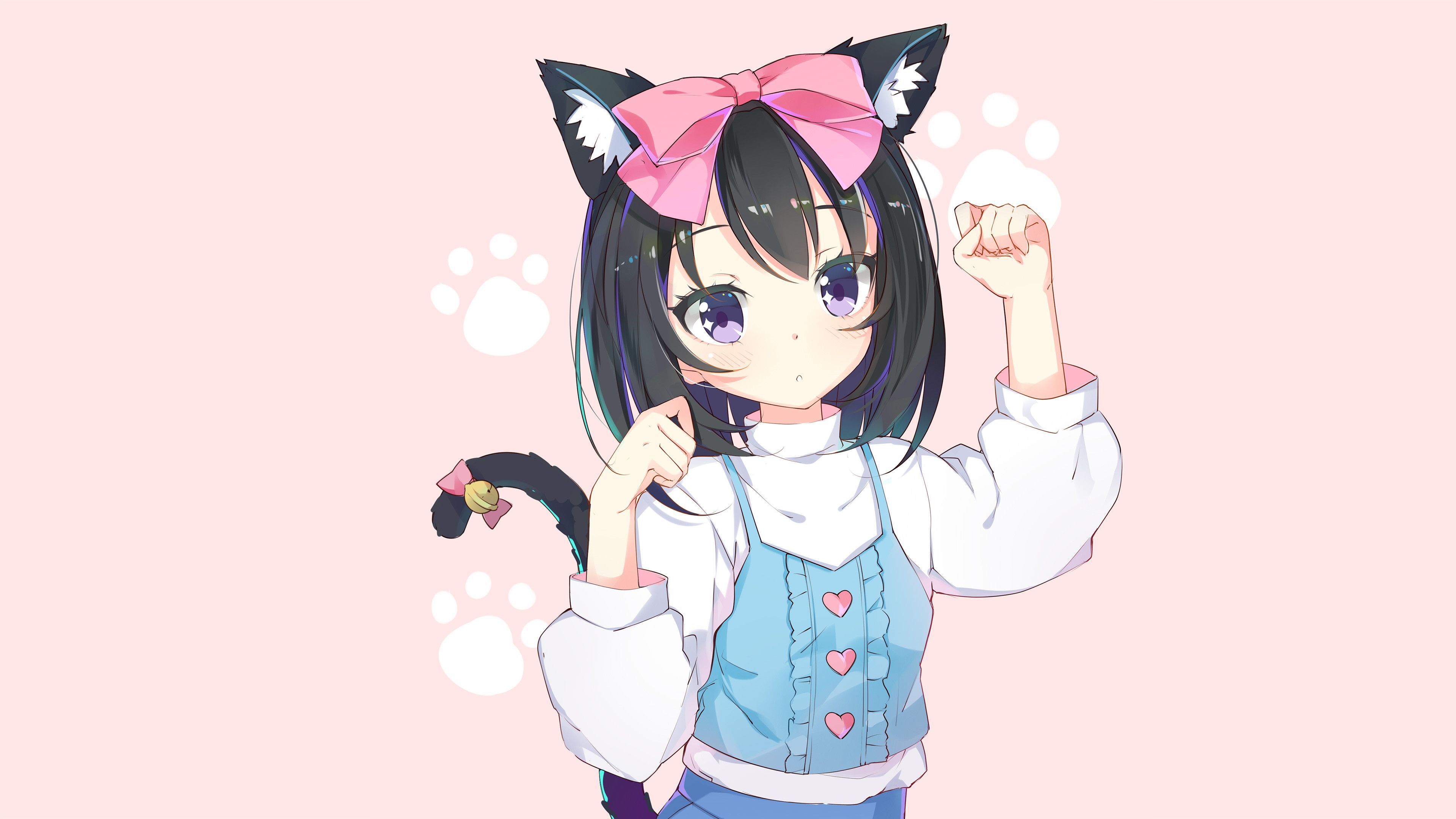 Cute Anime Cat Girl Wallpaper