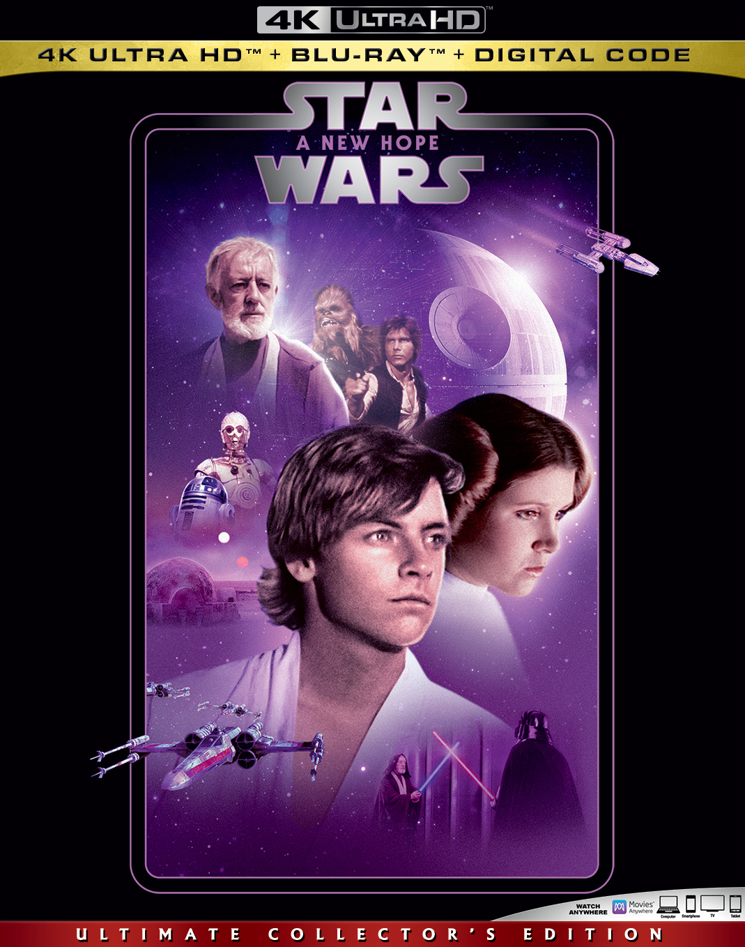 Star Wars: A New Hope [Includes Digital Copy] [4K Ultra HD Blu Ray Blu Ray] [1977]