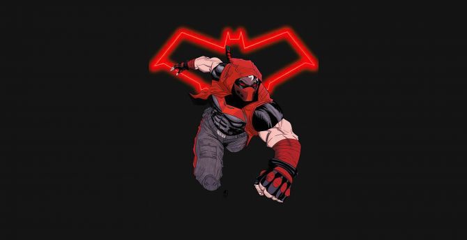 Jason todd, red hood, minimal wallpaper, HD image, picture, background, 4a991a