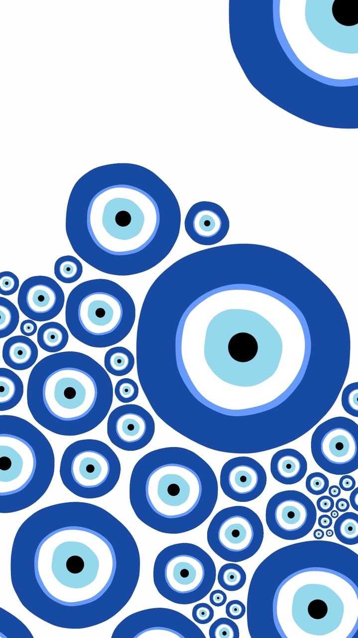 Blue eyes vector black background traditional cultural symbol protection  from evil eye seamless pattern Stock Vector  Adobe Stock