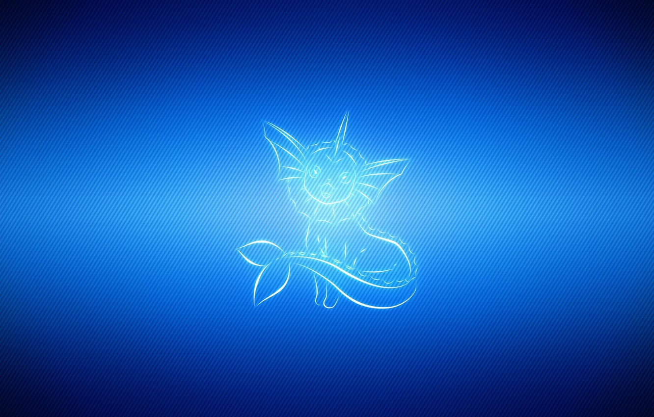 Wallpaper line, image, pokemon, pokemon, vaporeon, vaporeon image for desktop, section минимализм