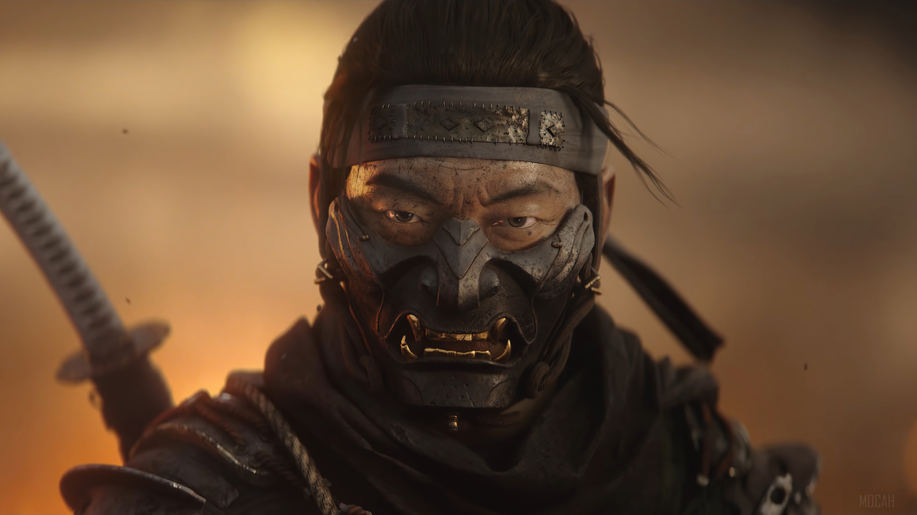 Aesthetic Ghost Of Tsushima Mask Wallpapers - Wallpaper Cave