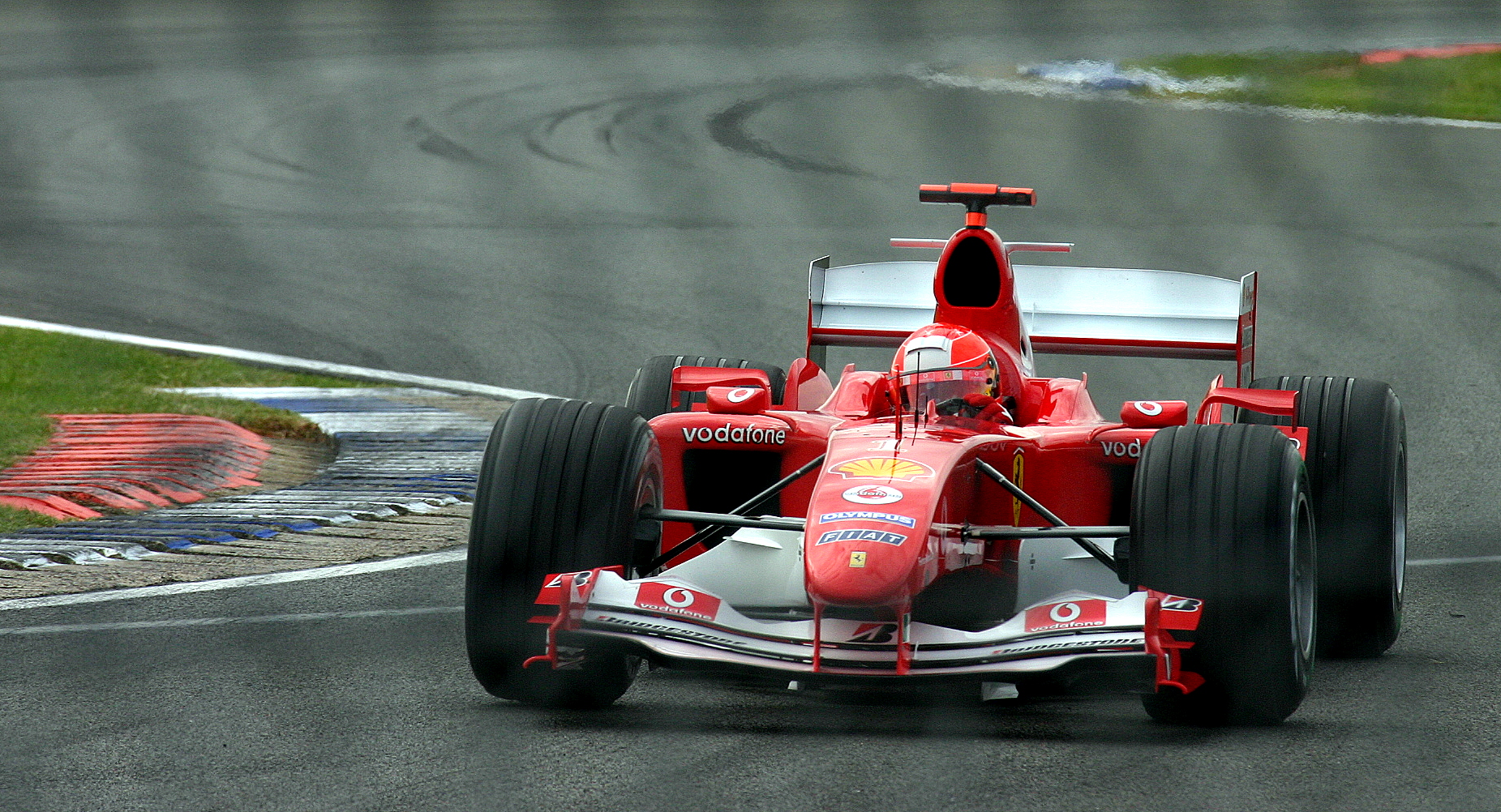 Michael Schumacher F2004 during practice for the 2004 British Grand