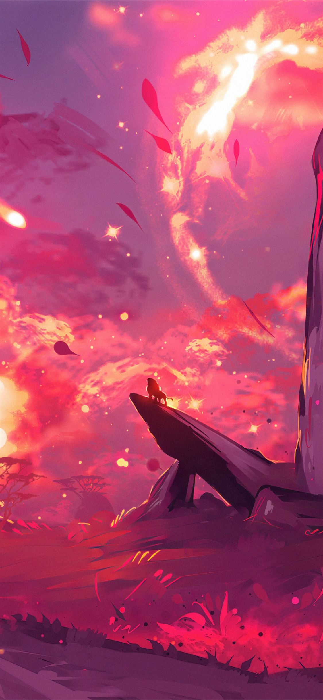 lion king artwork 4k iPhone X Wallpaper Free Download