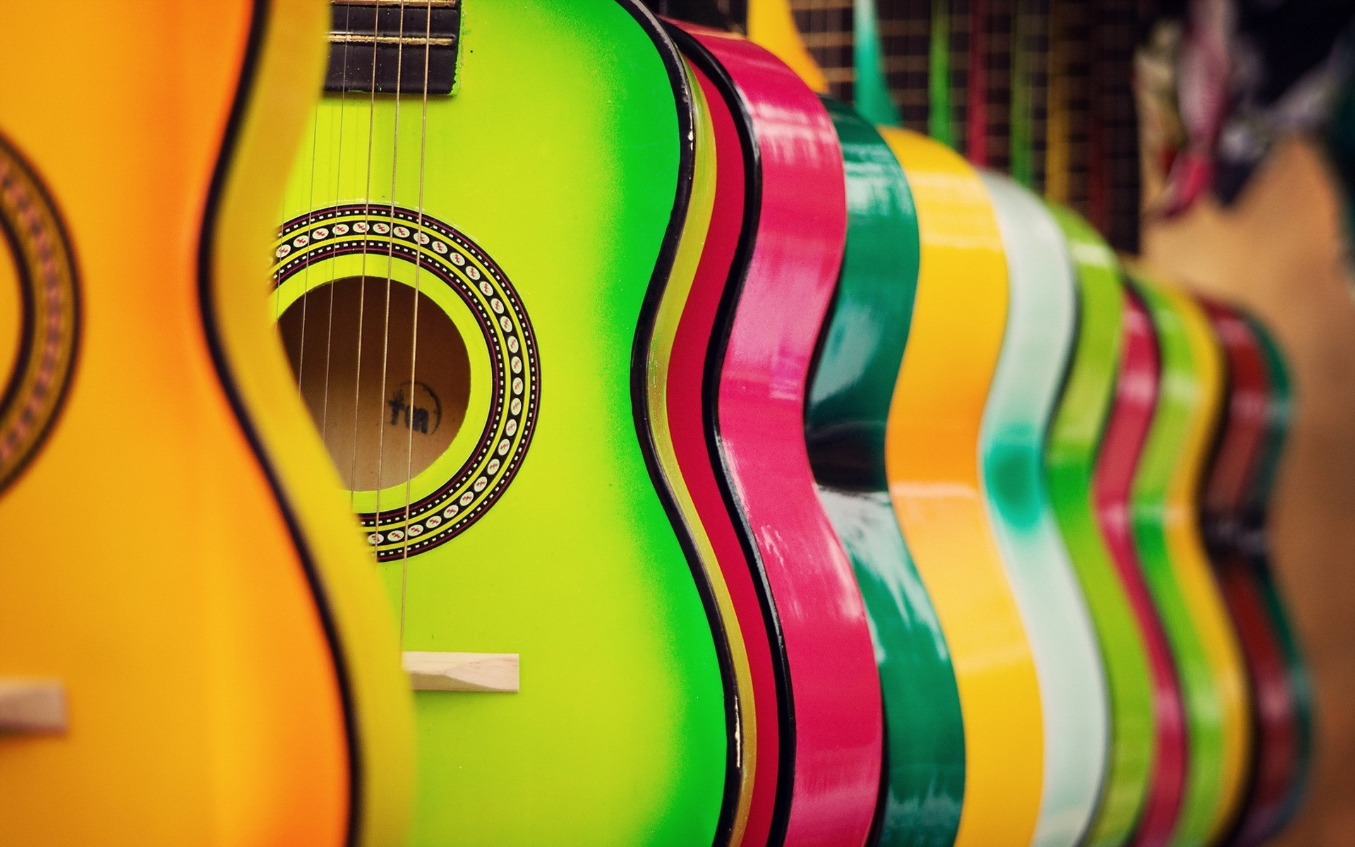 Colorful Guitar, HD Music, 4k Wallpaper, Image, Background, Photo and Picture