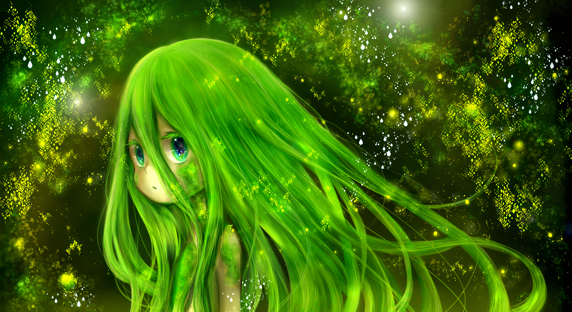 Green Hair HD Wallpaper and Background