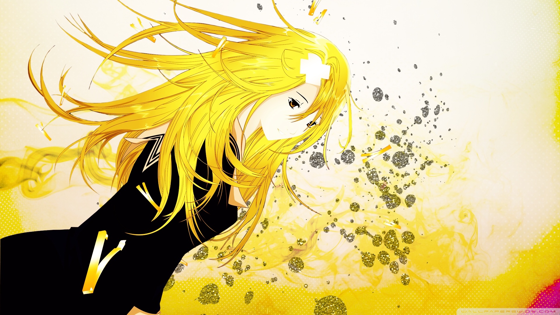HD wallpaper anime manga anime girls minimalism simple background  yellow  Wallpaper Flare