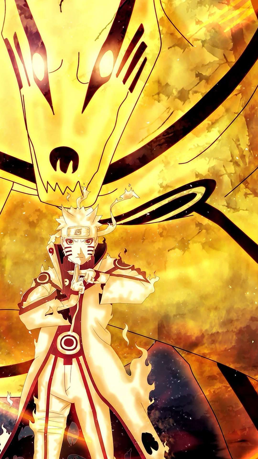 Yellow Anime Wallpaper for iPhone