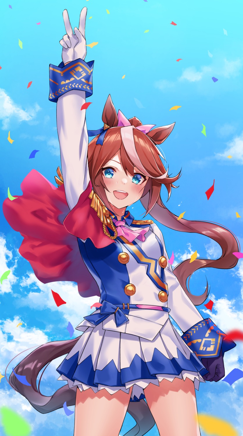 hachiroku (hatirokusann86) uma musume pretty derby tokai teio (umamusume) animal ears tail uniform