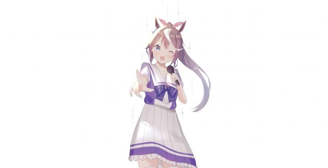 Minimal, tokai teio, uma musume, cute, anime girl wallpaper, HD image, picture, background, ddf51c