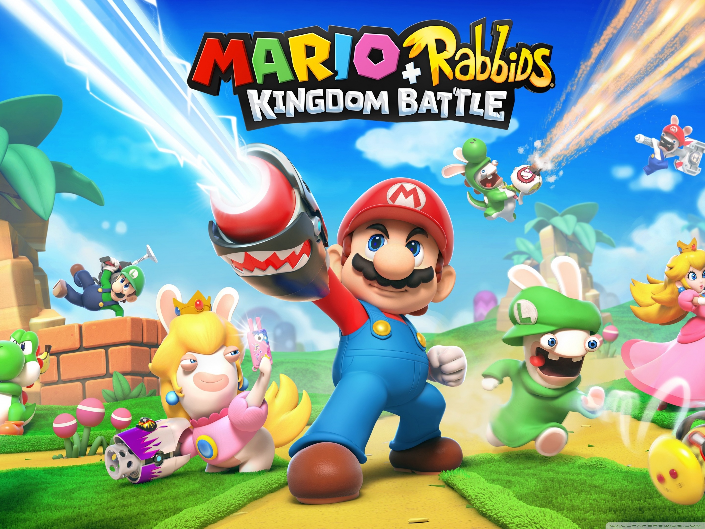 Mario + Rabbids Kingdom Battle 2017 video game Ultra HD Desktop Background Wallpaper for 4K UHD TV, Widescreen & UltraWide Desktop & Laptop, Tablet