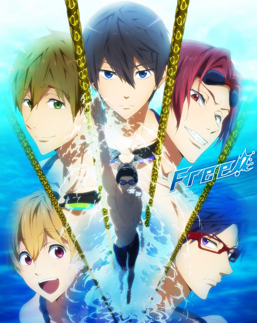 Girl Swimming Anime Wallpaper