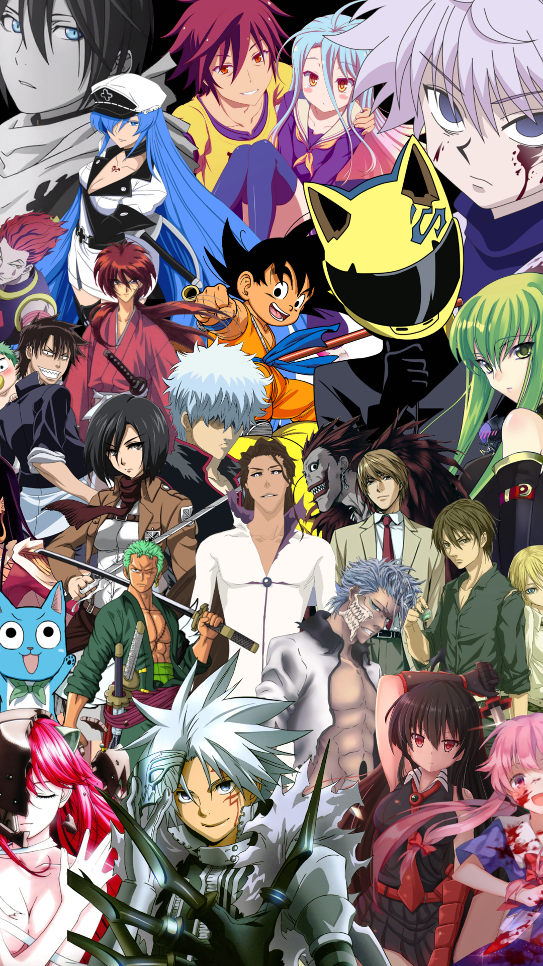 Anime Mashup iPhone Wallpaper Free Anime Mashup iPhone Background