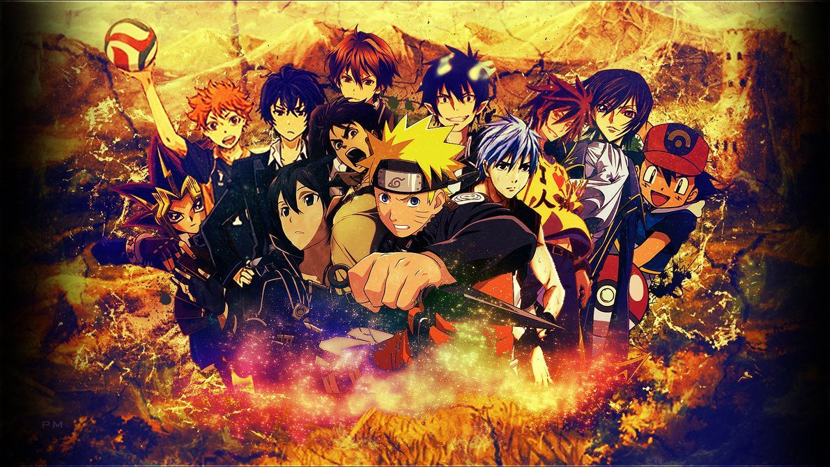 Anime Mashup Desktop Wallpaper