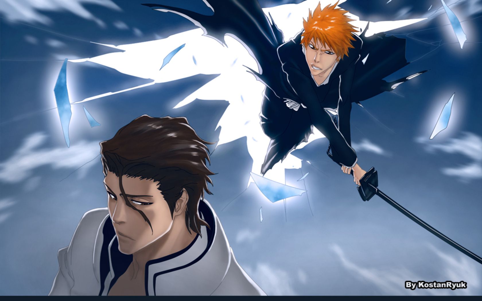 Ichigo vs Ulquiorra wallpaper by tsukuyomi_art_ - Download on ZEDGE™