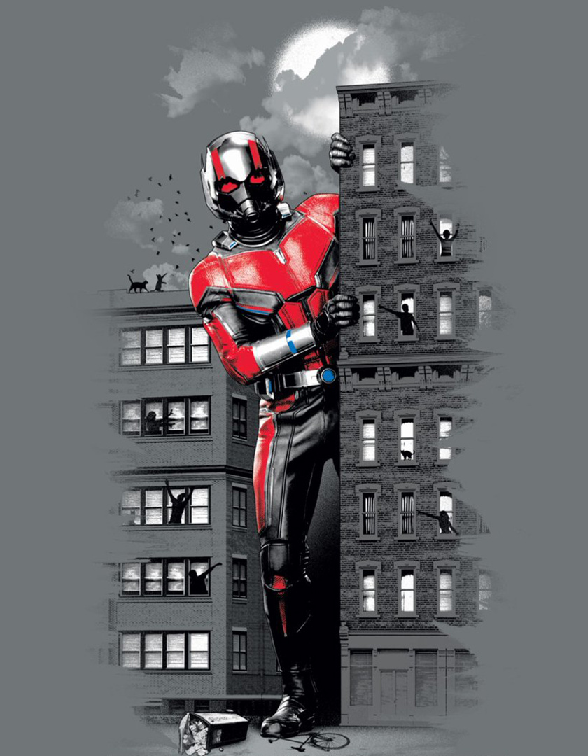 Download Ant Man, Giant Man, Buildings, Artwork Wallpaper, 840x1160, IPhone 4, IPhone 4S, IPod Touch