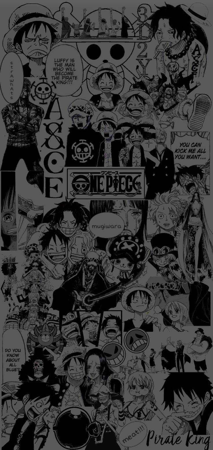 One Piece Black and White Wallpapers - Top Free One Piece Black and White  Backgrounds - WallpaperAccess