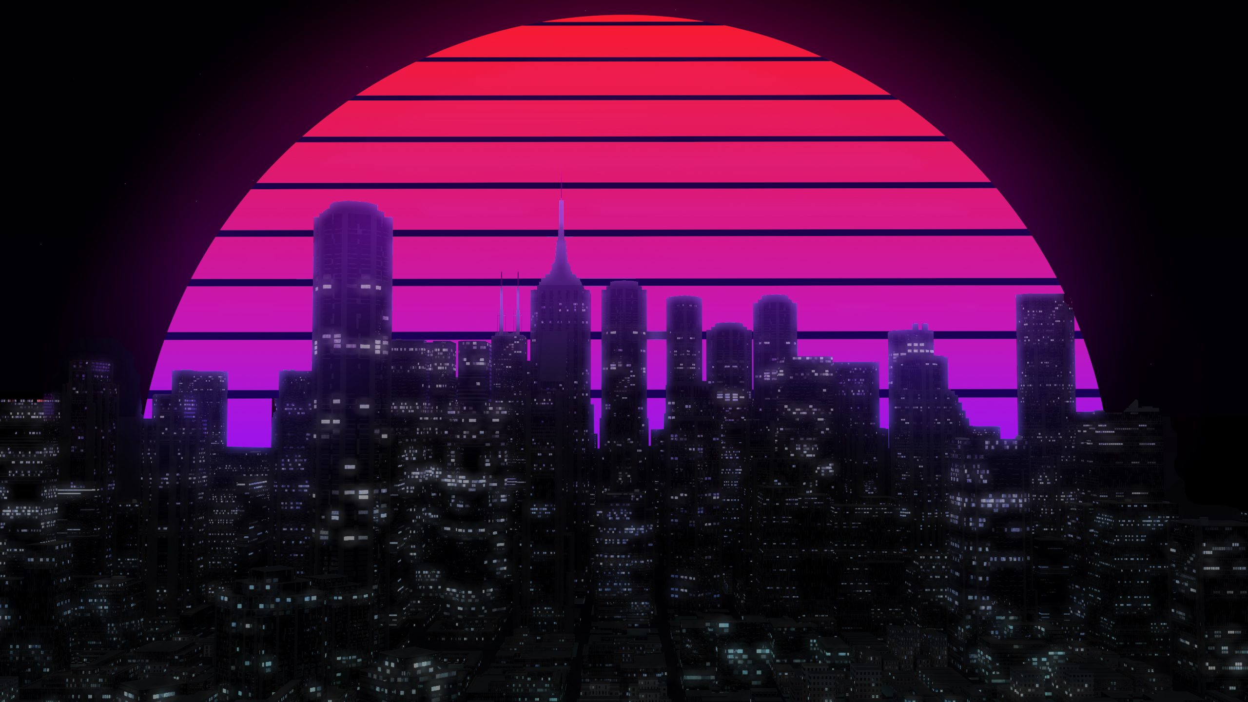 City Skyline at Night Wallpaper