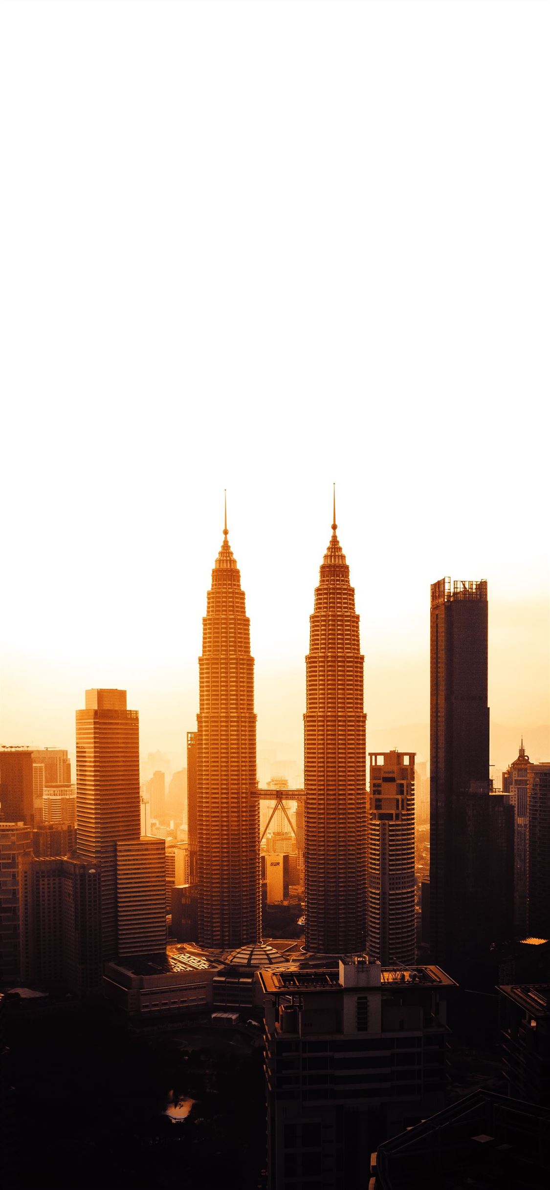 city skyline during night time iPhone X Wallpaper Free Download